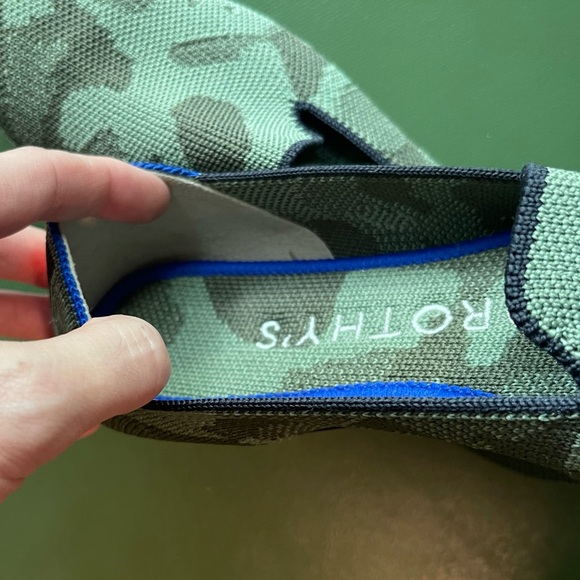 Rothy's Women's Flat Shoes Size 6 The Loafer Green Olive Camo Round Toe Slip On - Picture 3 of 3